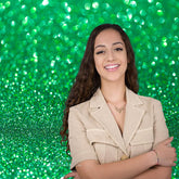 Aperturee - Simple Green Glitter Diy Spring Photography Backdrop